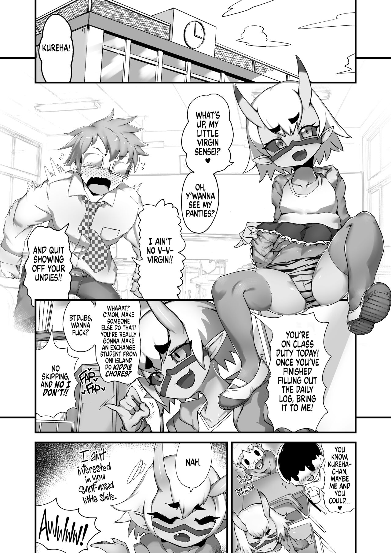 Mesuga Oni-chan to Doutei Sensei |A Bratty Little Demon and Her Cherryboy Teacher page 2 full