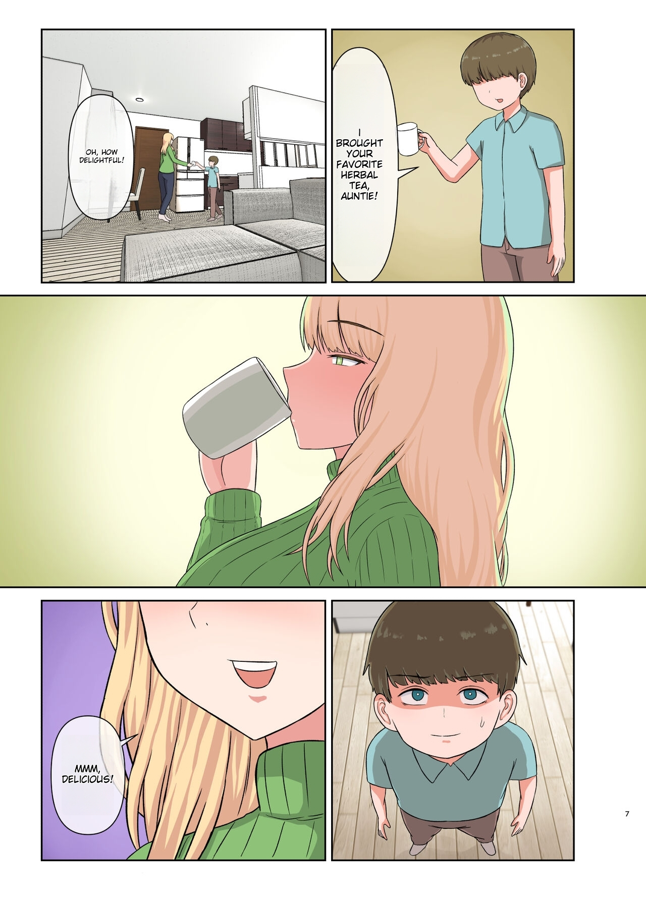 Kinpatsu Oba-san no Suiminkan | Blonde Aunt's Sleep Rape page 6 full