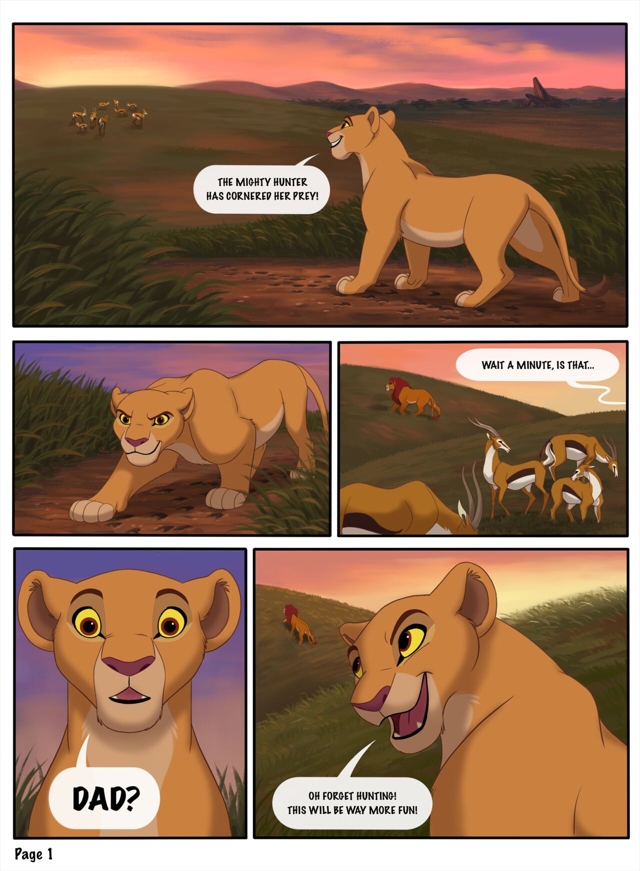 Unnamed Lion King Comic page 1 full