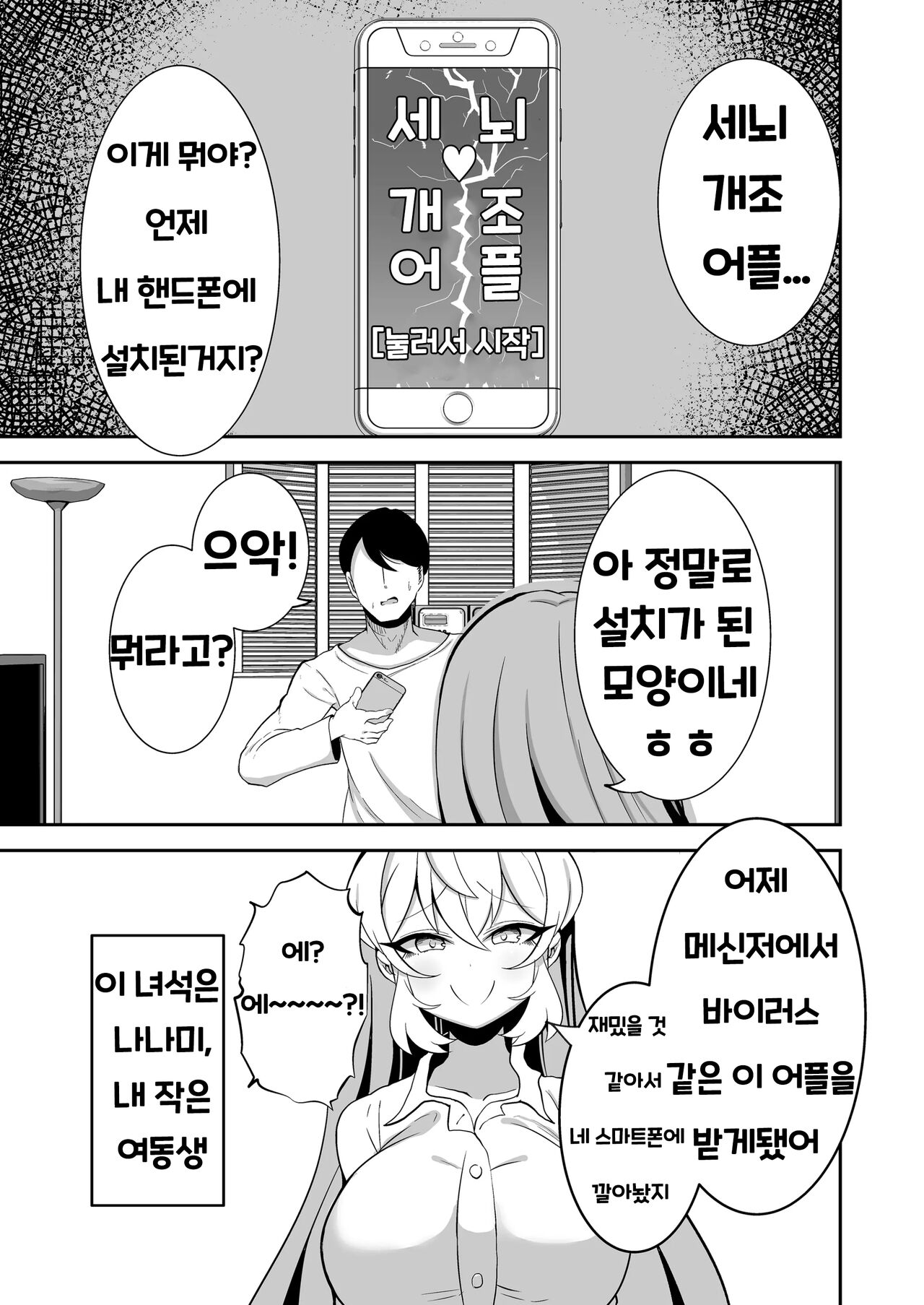 Sennou Kaihen Appli de Namaiki na Imouto wo Tsugou no Ii Onaho ni Suru Hanashi page 2 full
