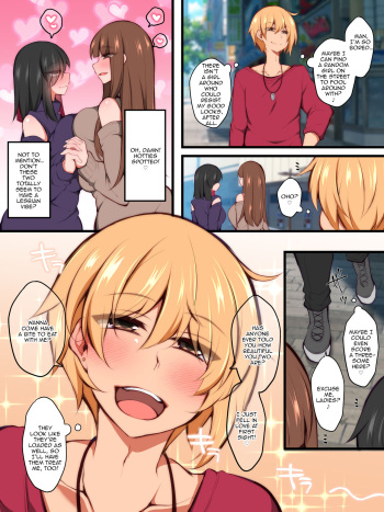 Futanari Rezukappuru no Aida ni Hairoutoshita Otoko | A Man Who Tried to Get Between a Futanari Lesbian Couple cover