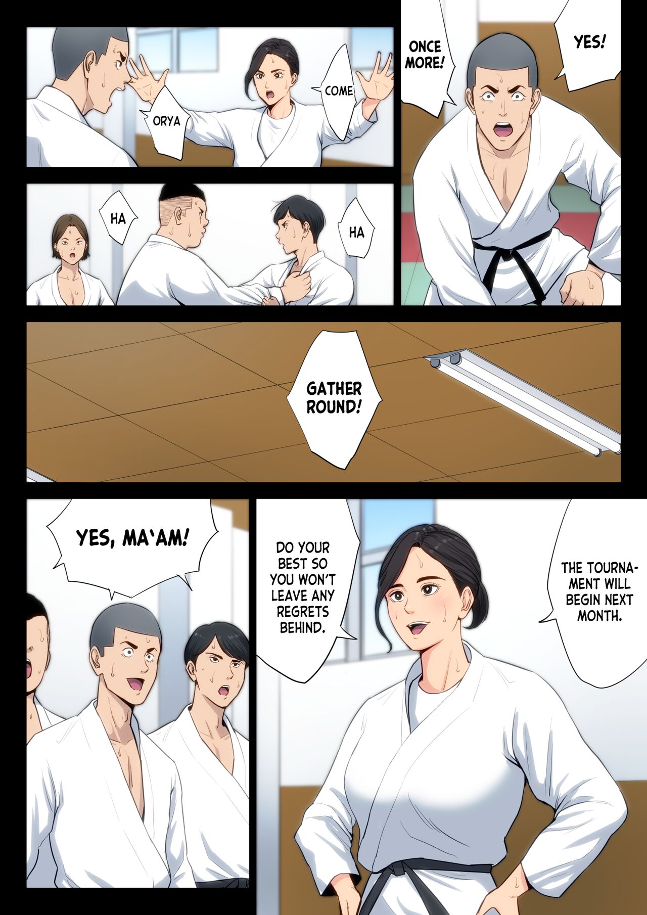 Juudoubu Komon no Onna Kyoushi ga Tsumihoroboshi no Tame ni Buin-tachi ni Mawasareru Hanashi. page 2 full