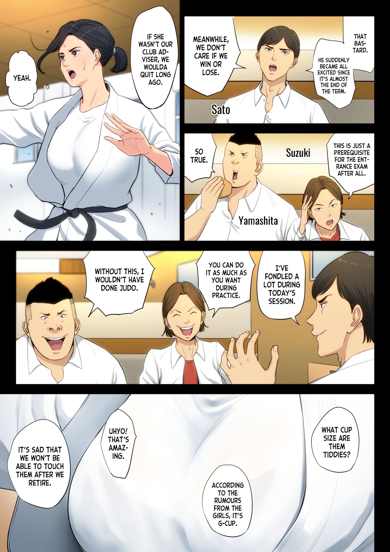 Juudoubu Komon no Onna Kyoushi ga Tsumihoroboshi no Tame ni Buin-tachi ni Mawasareru Hanashi. page 5 full