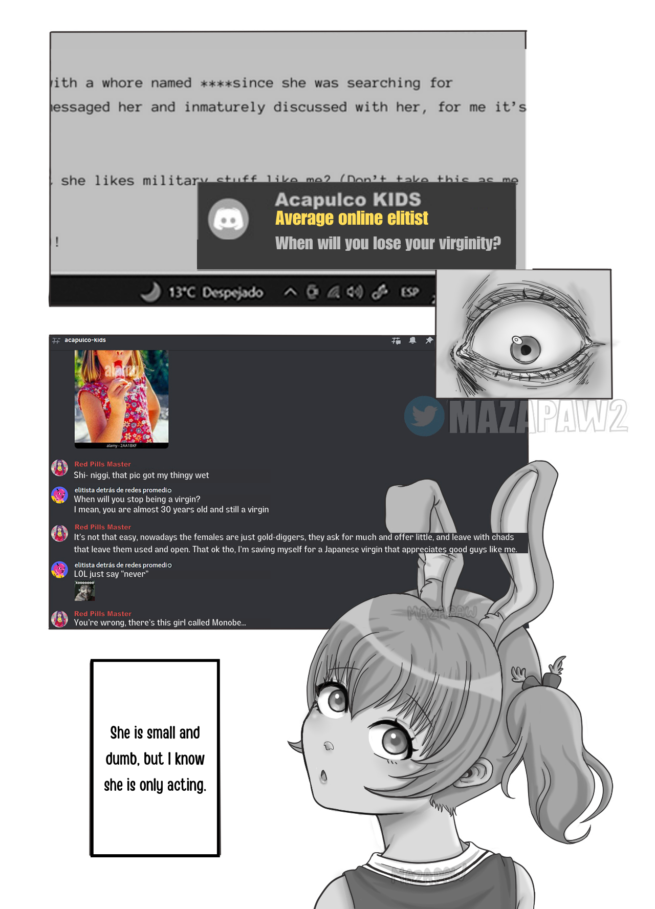 R*ping of the B*by Bitch Monobe-chan page 4 full