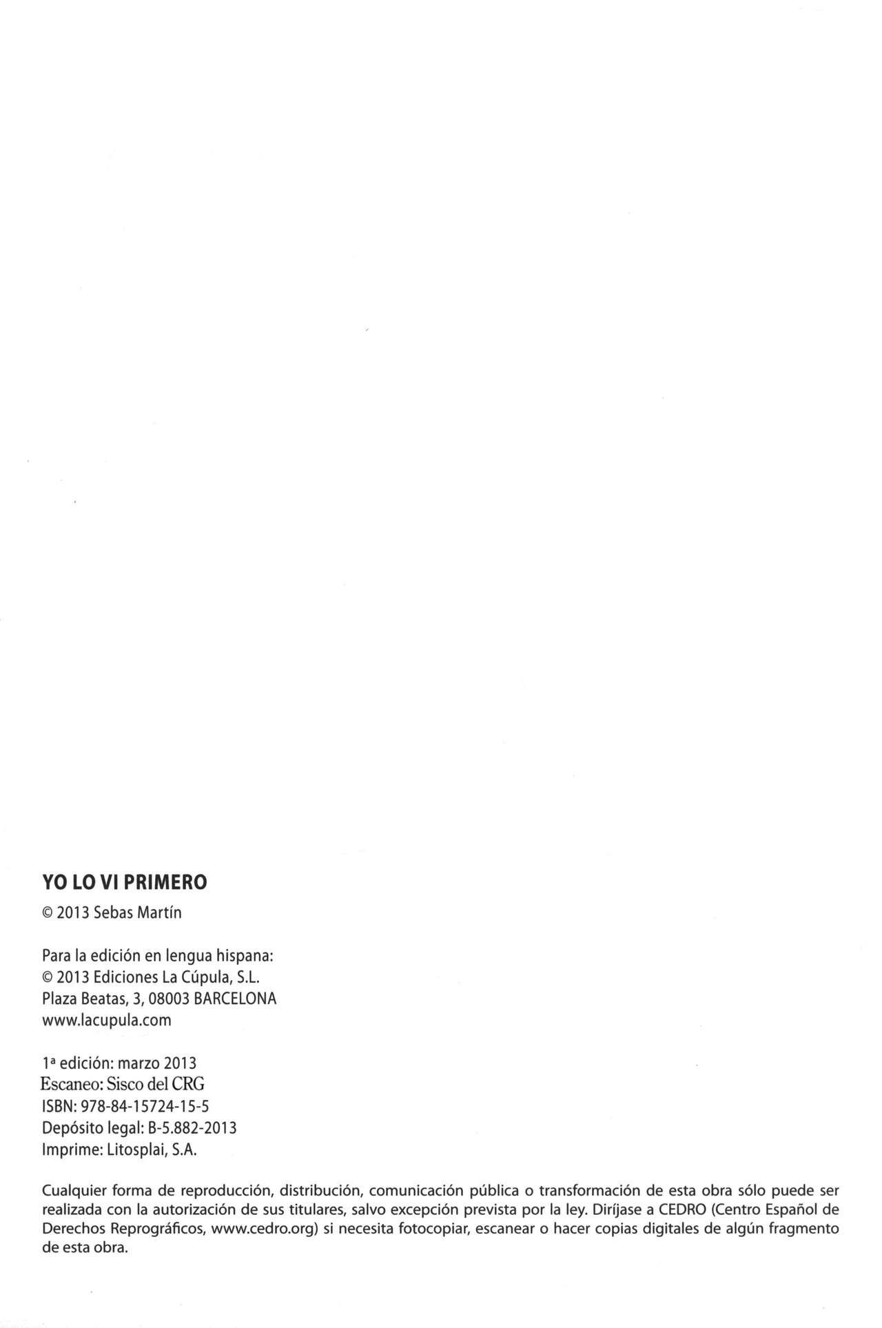 Sebas Martín  - Yo Lo Vi Primero page 6 full