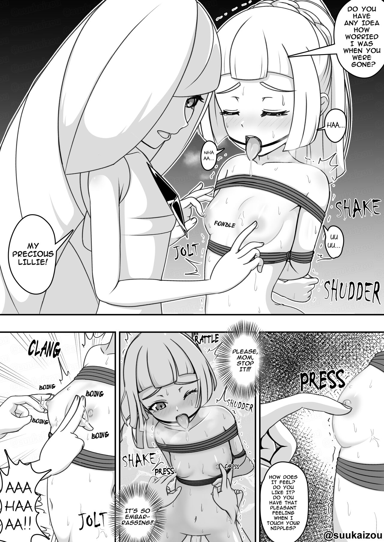 Lillie ga Lusamine ni Oshioki Sareru | Lillie gets spanked by Lusamine page 2 full