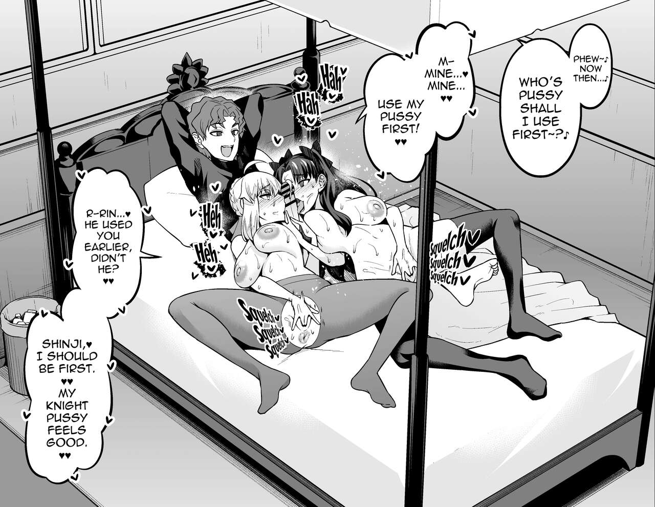 Saber &amp; Rin, Shinji to Uwaki Sex Suru page 9 full