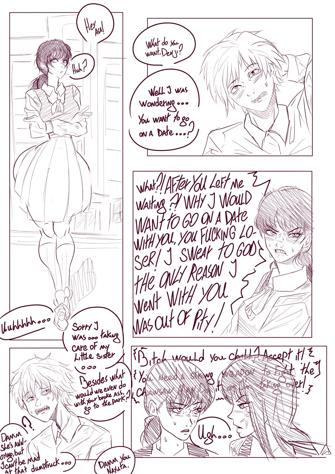 Chainsaw Man: Asa And Denji Kissing Under A Devil page 2 full