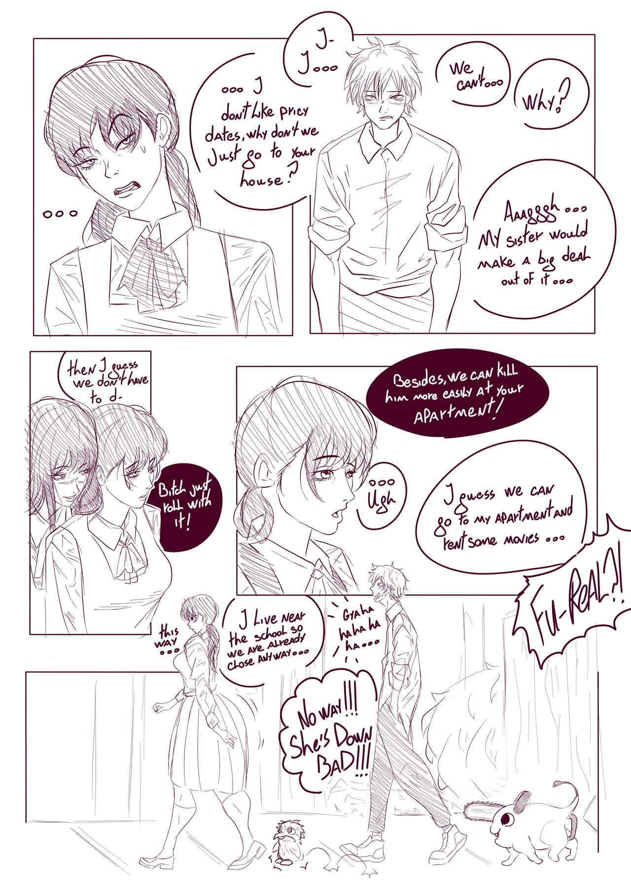 Chainsaw Man: Asa And Denji Kissing Under A Devil page 4 full