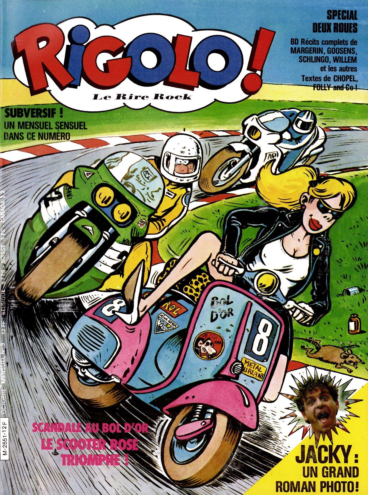 Rigolo ! 03 -  Scandale au Bol d'Or, le scooter rose triomphe ! page 1 full