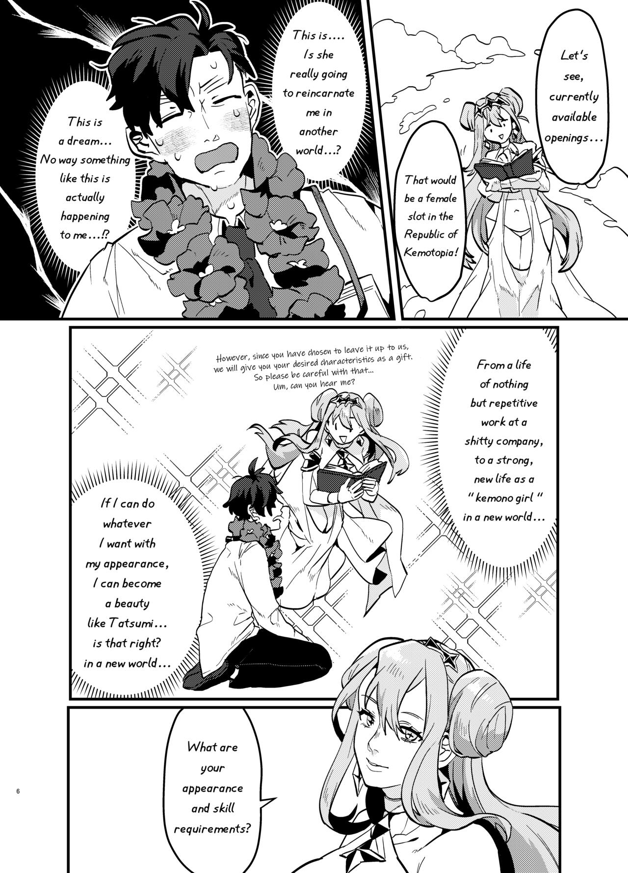Tired Office Worker is Reincarnated In Another World TF and then Became A Female Kemono page 7 full