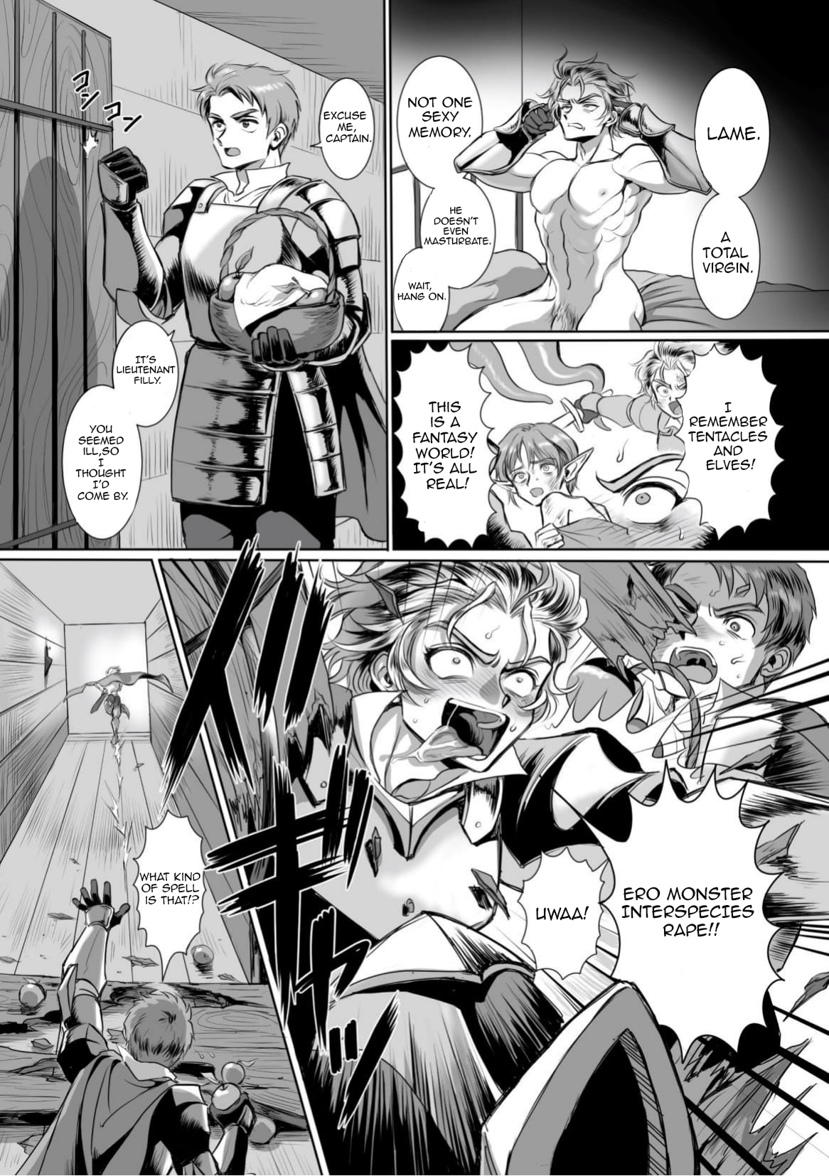 Possessed Knight Stallion: Forced to Climax by a Creeper! Ch. 1 page 10 full