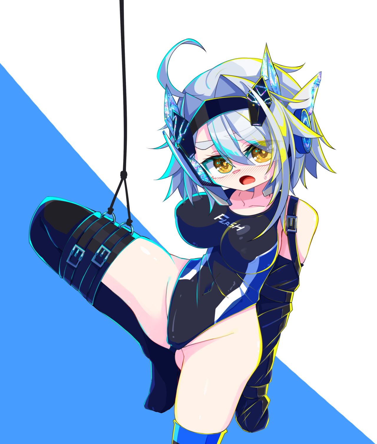 電マ固定放置・差分 + 馬之助ちゃんに競泳水着着せたい習作・差分 + トイレの詰まりを解消せよ！ page 7 full