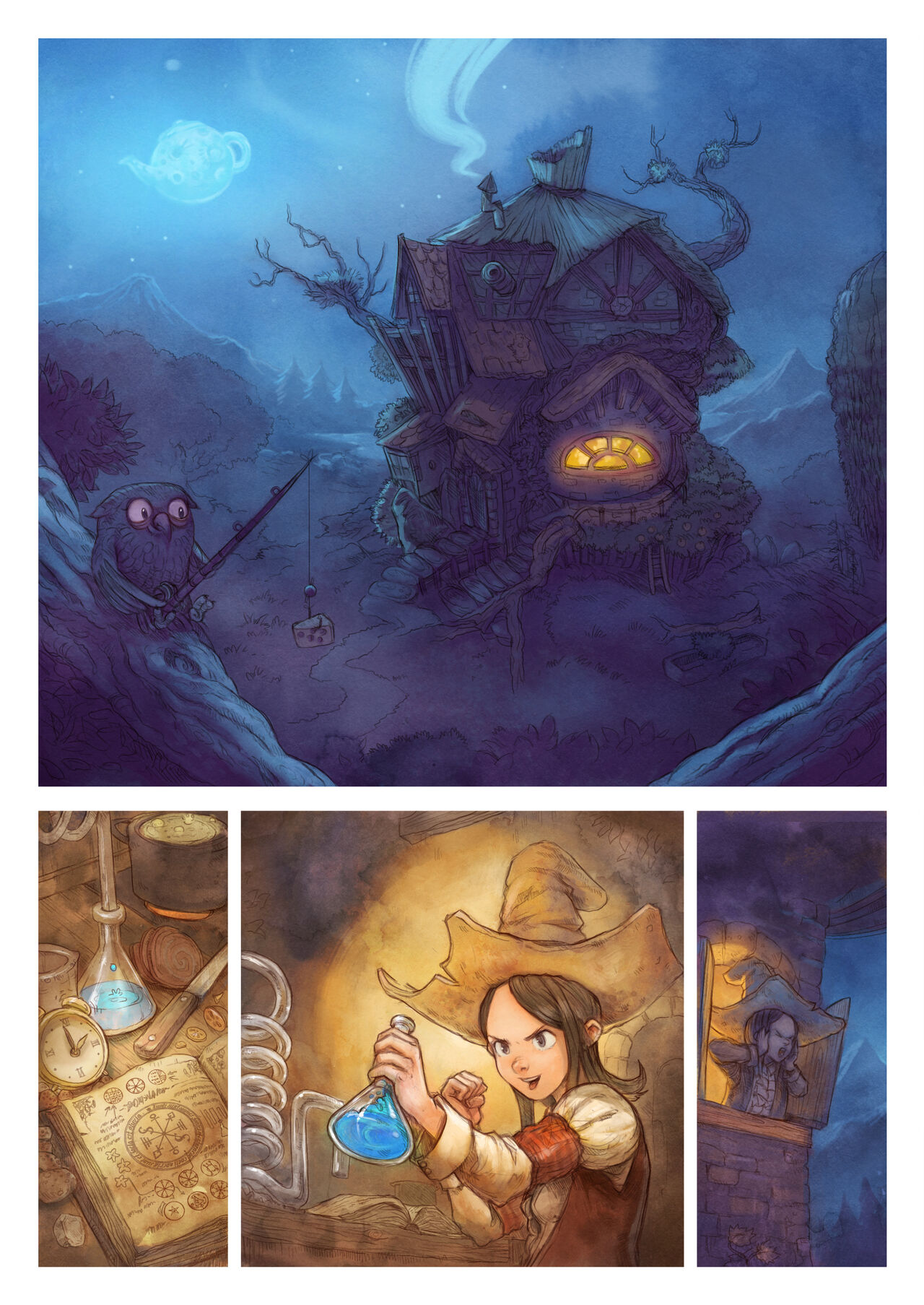 Pepper&amp;Carrot Episode 4: Stroke of Genius page 1 full