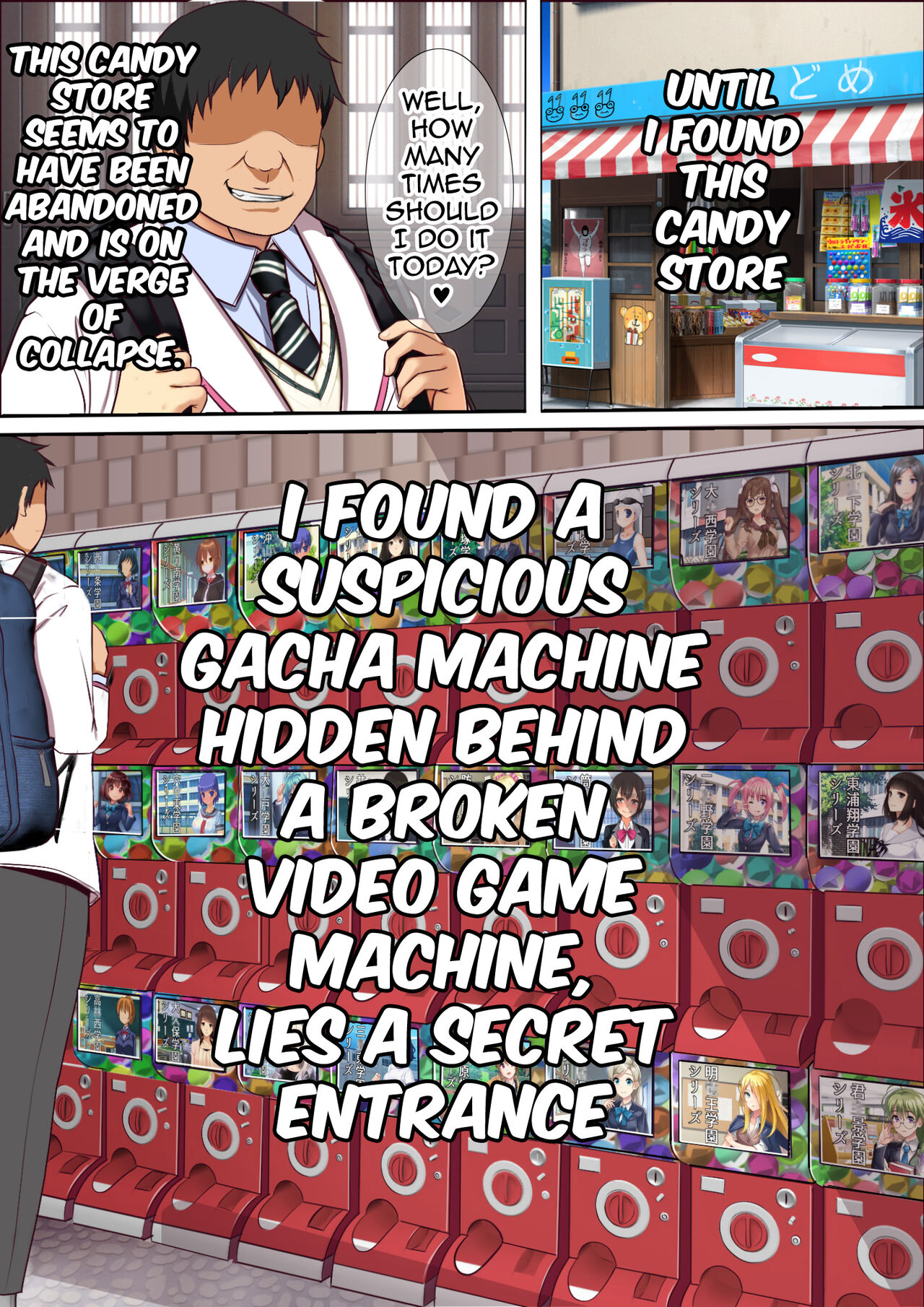 Kinjo no Dagashiya no Gachaponki ni Onaho-ka shita Classmate ga Haitteiru no Daga | A Gacha Machine Was Installed at a Local Candy Store, Where You Can Win a Female Onahole. page 3 full