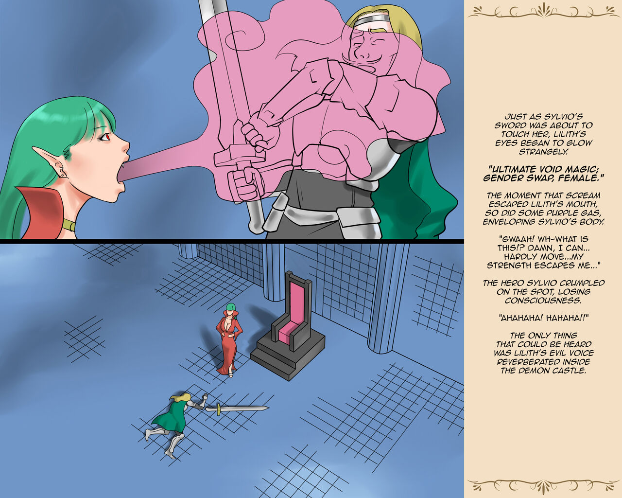 Nyotaika Sareta Yuusha-sama Chijoku no Hentai Shasei Dorei page 4 full