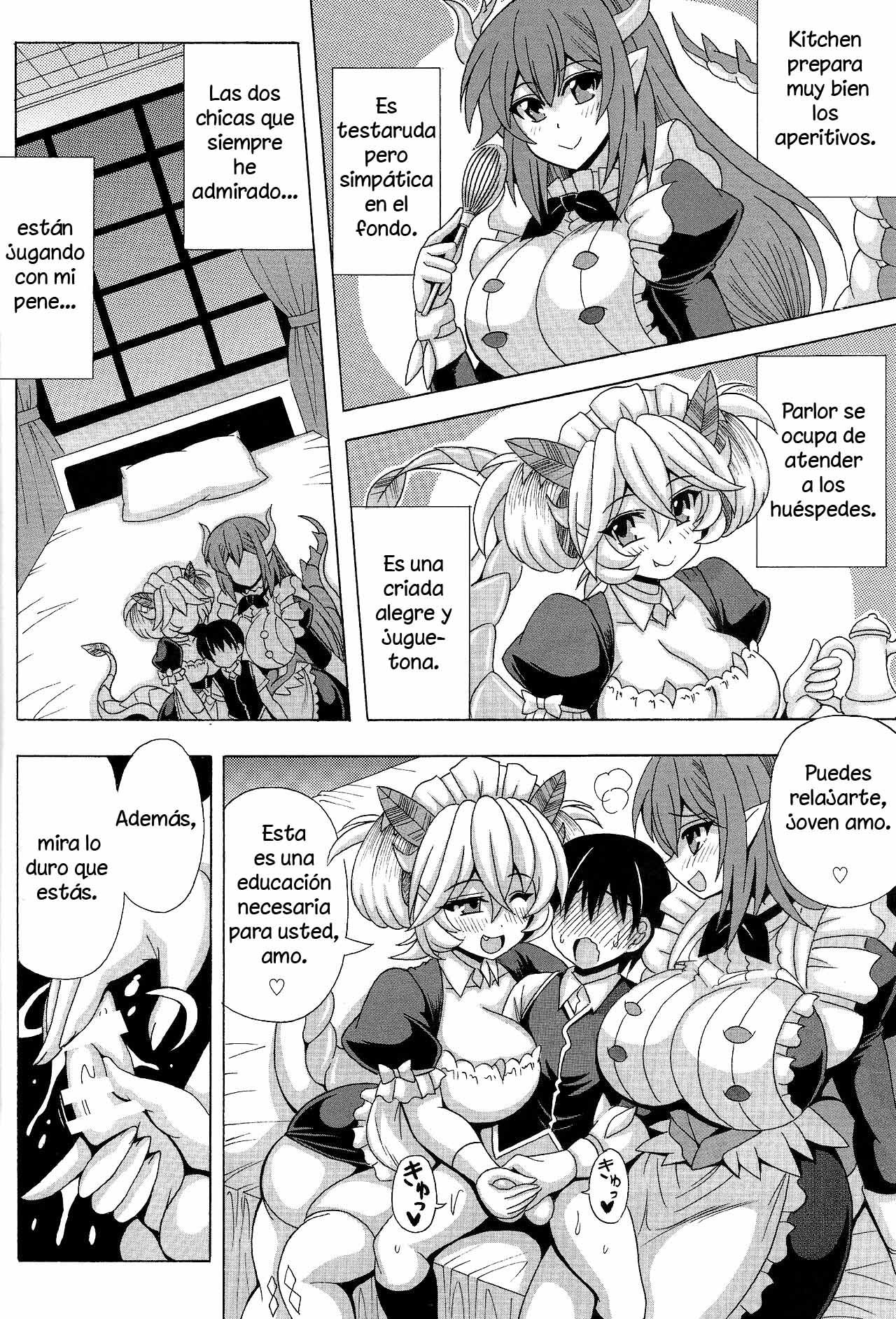 Dotei Bocchan to Dragon Maid no Fudeoroshi | El joven amo y las sirvientes traviesas page 3 full