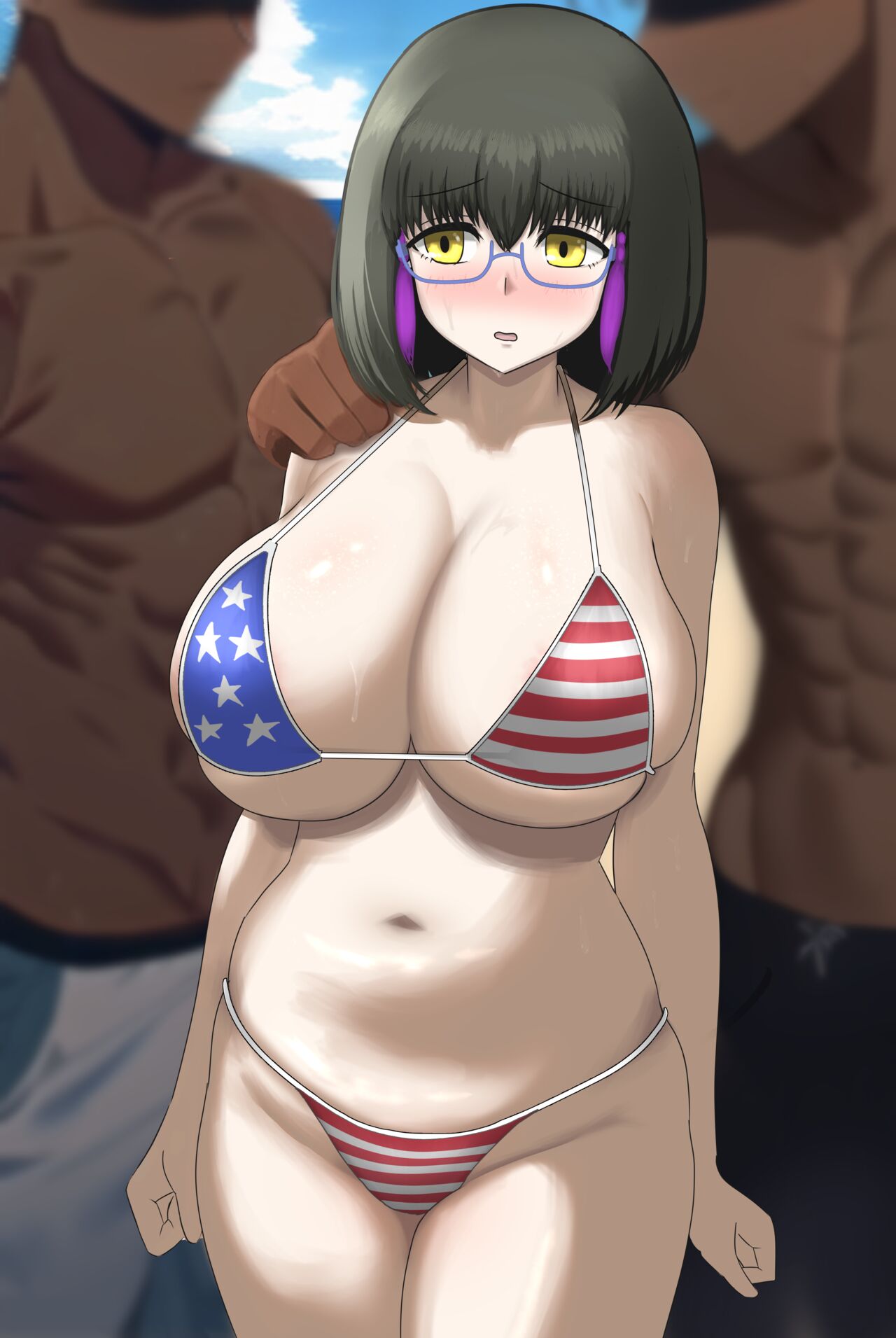 強引にナンパされてエロい水着に着替えさせられる柴田さん『Pixiv: SilkFlag』『ID 3487498』 page 2 full