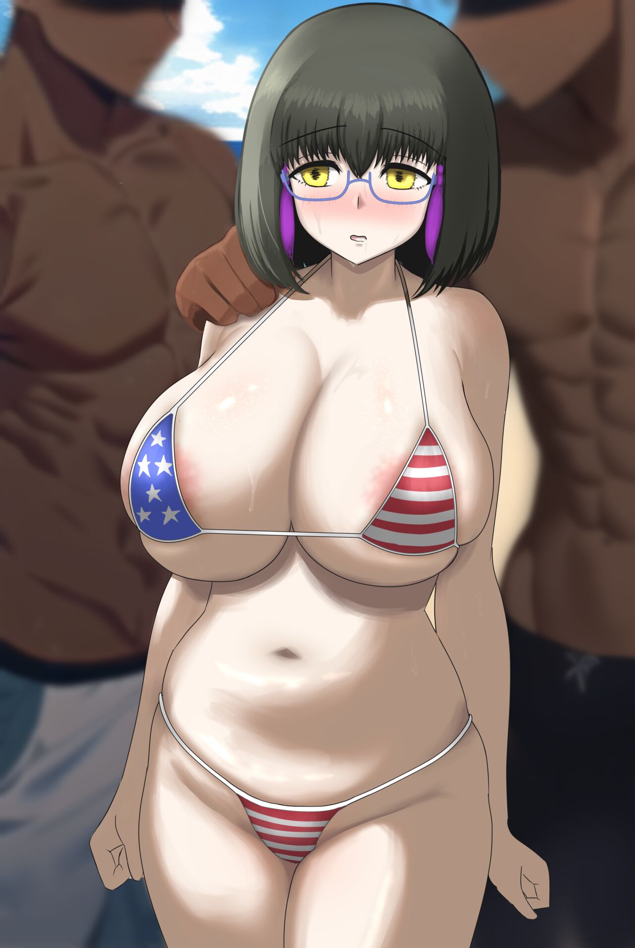 強引にナンパされてエロい水着に着替えさせられる柴田さん『Pixiv: SilkFlag』『ID 3487498』 page 3 full