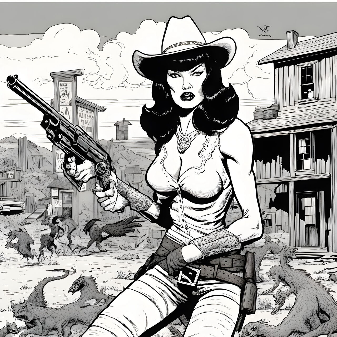 Cowgirl Betty Page vs The Lizard Men page 10 full