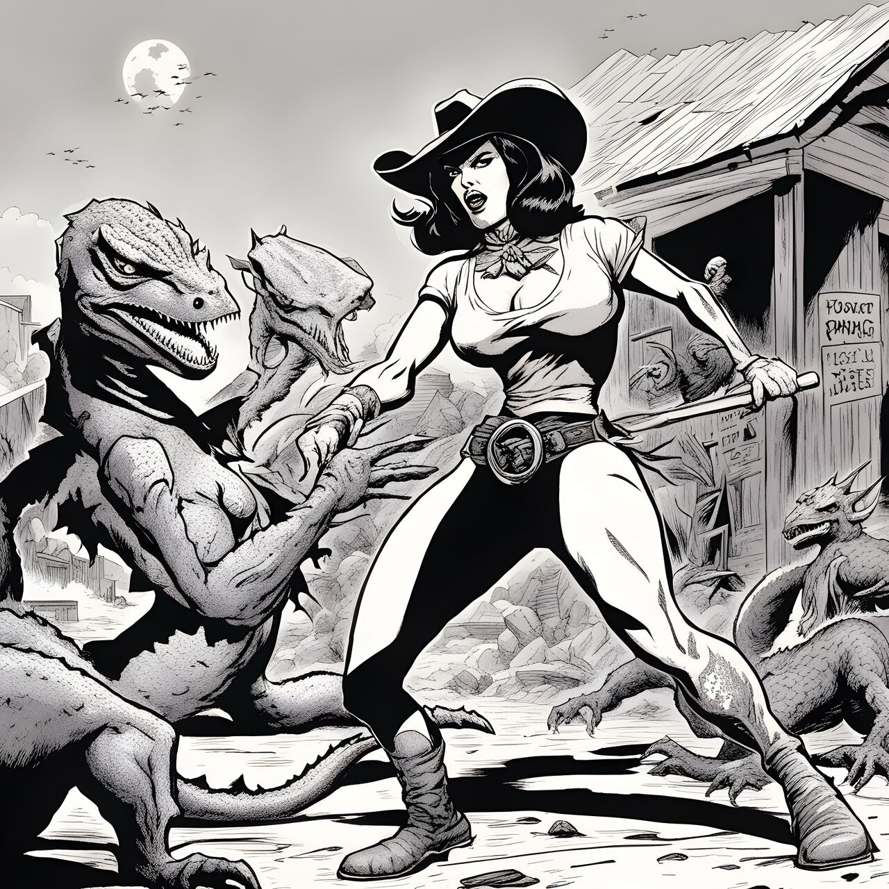 Cowgirl Betty Page vs The Lizard Men page 5 full