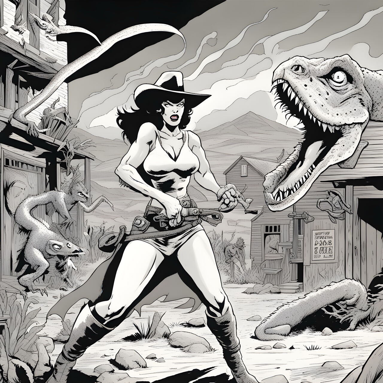 Cowgirl Betty Page vs The Lizard Men page 6 full