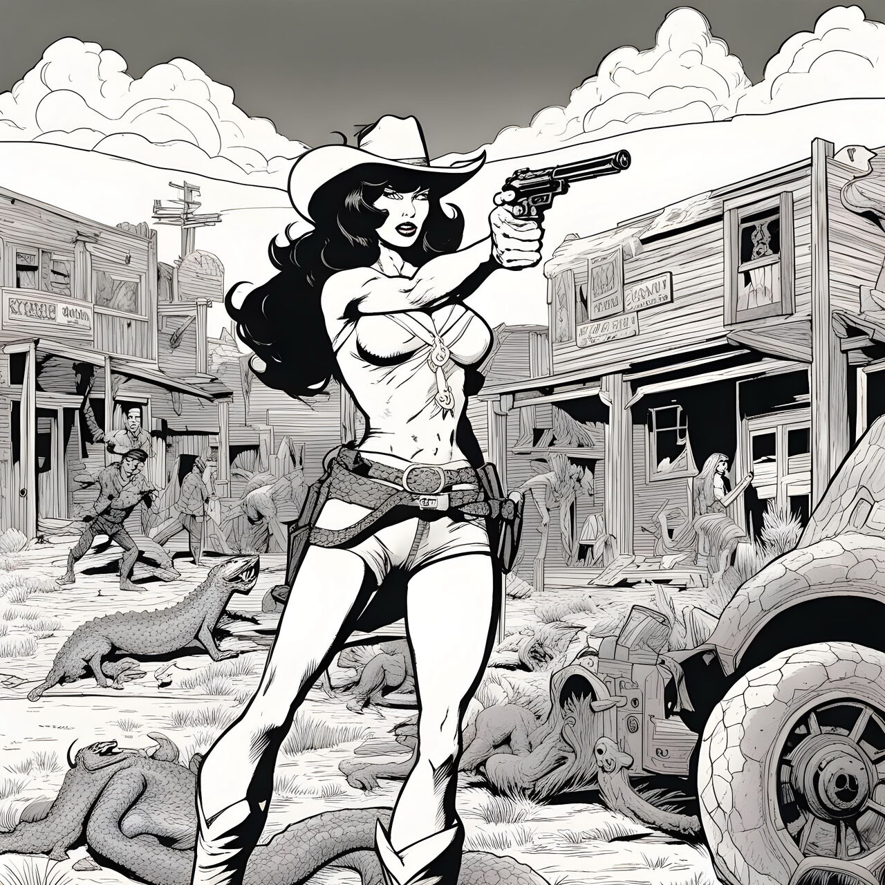 Cowgirl Betty Page vs The Lizard Men page 9 full