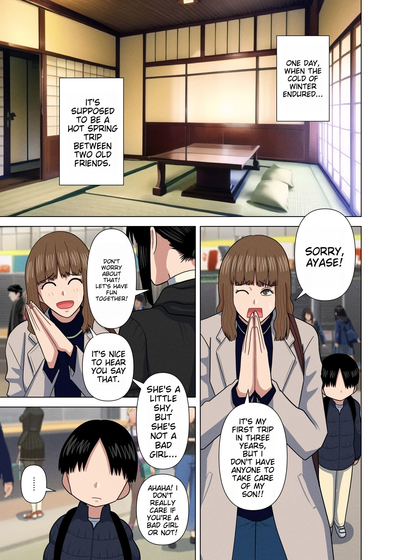 Oba-san to Onsen Ryokan de... | Aunt and hot spring inn... page 3 full