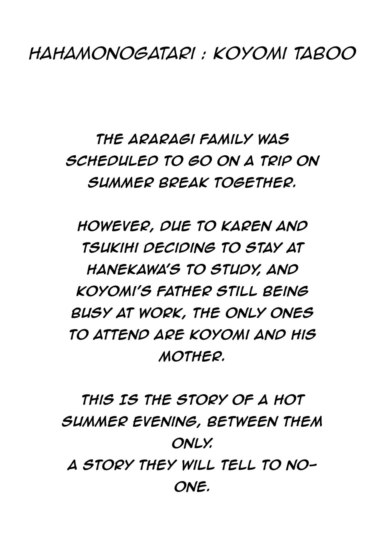 Hahamonogatari 〜 Koyomi Taboo 〜 page 2 full