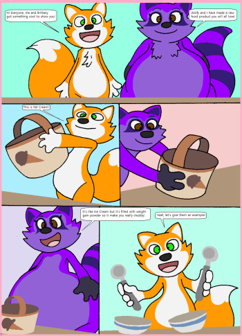 Brittany and Rocky WeightGain Comic cover