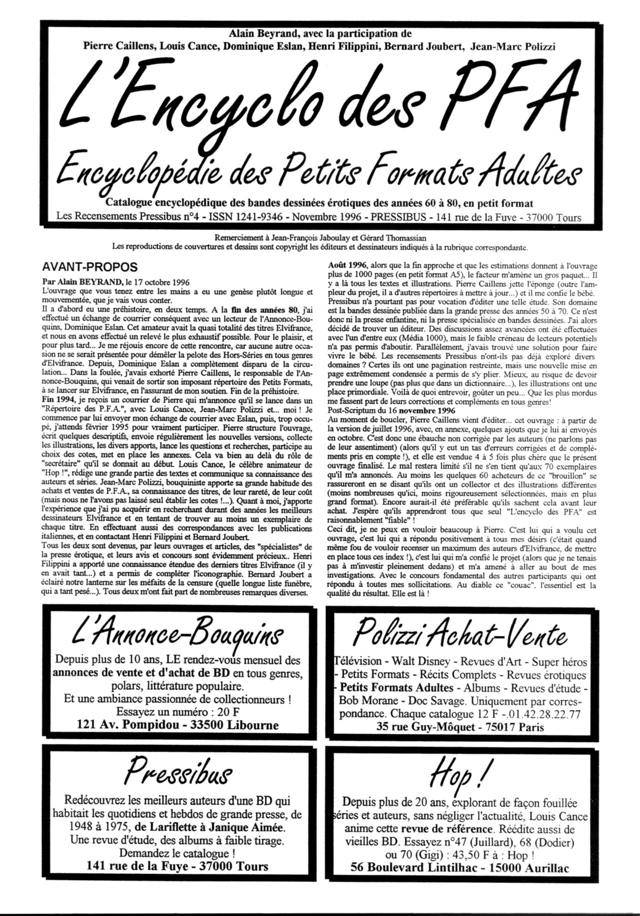 L'Encyclo des PFA : Encyclopédie des Petits Formats Adultes page 2 full