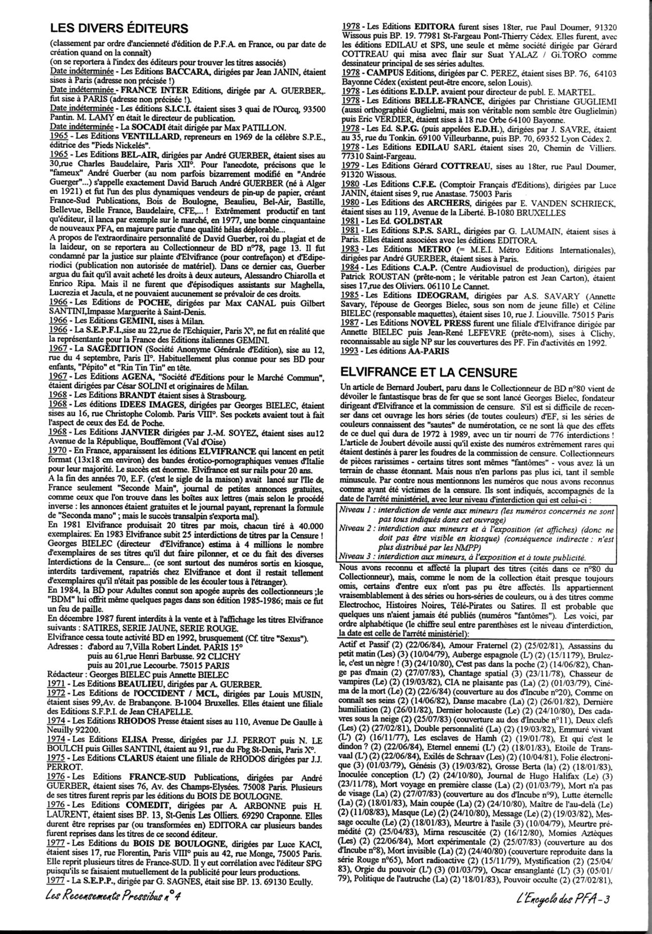 L'Encyclo des PFA : Encyclopédie des Petits Formats Adultes page 4 full