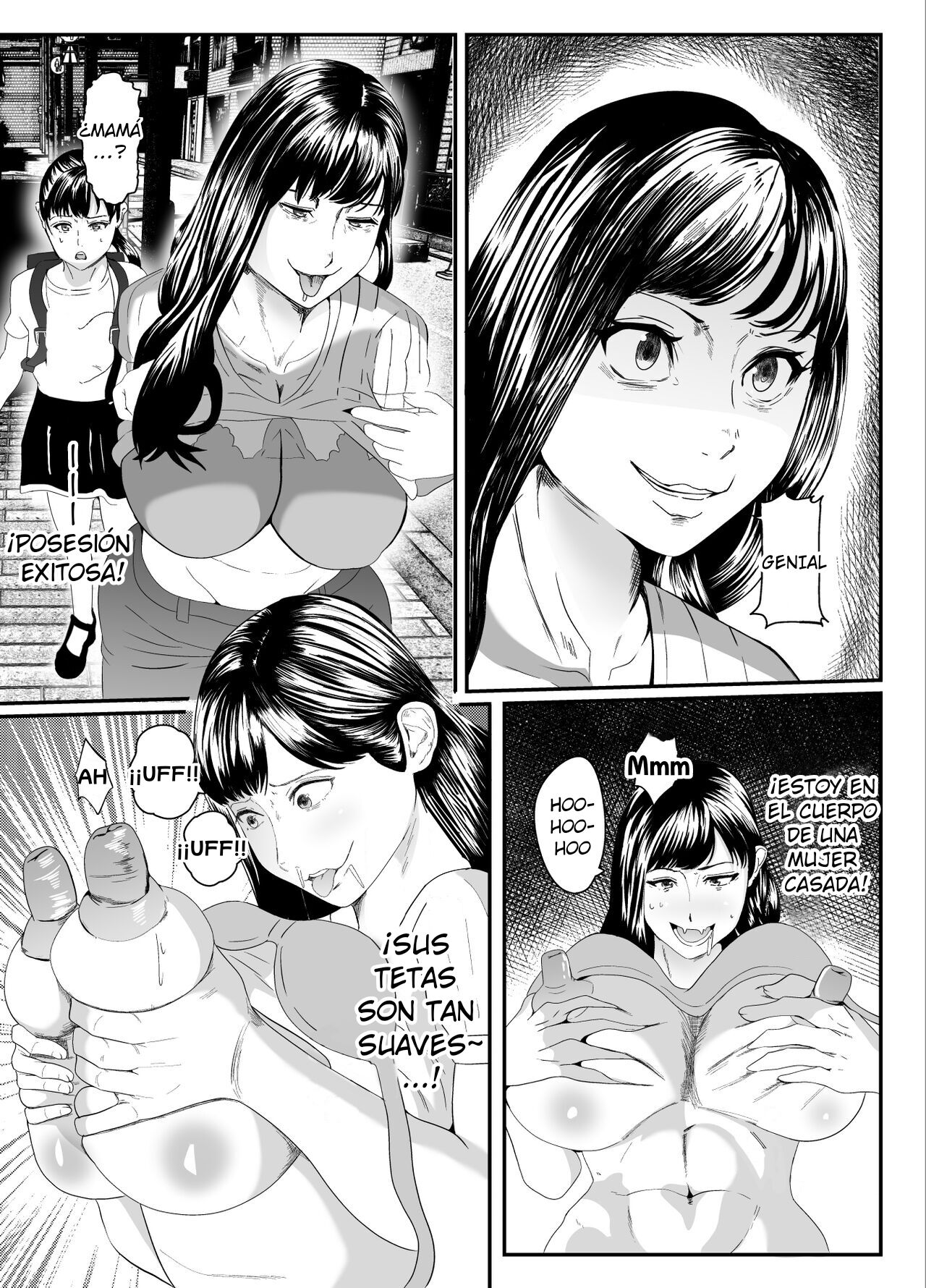 Yuurei ni Nottorare Osoto de Ikenai Koto o Hajimeta Okaa-san | Madre es poseída y se convierte en una exhibicionista cachonda page 6 full