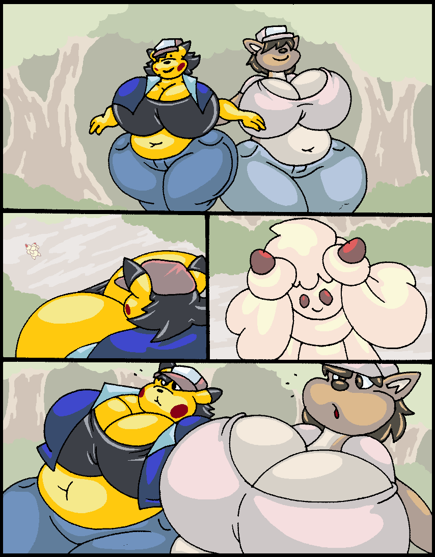 Pikachu, Eevee, And Sprigatito WeightGain Comic + Extra Pokémon Comics &amp; Art page 10 full