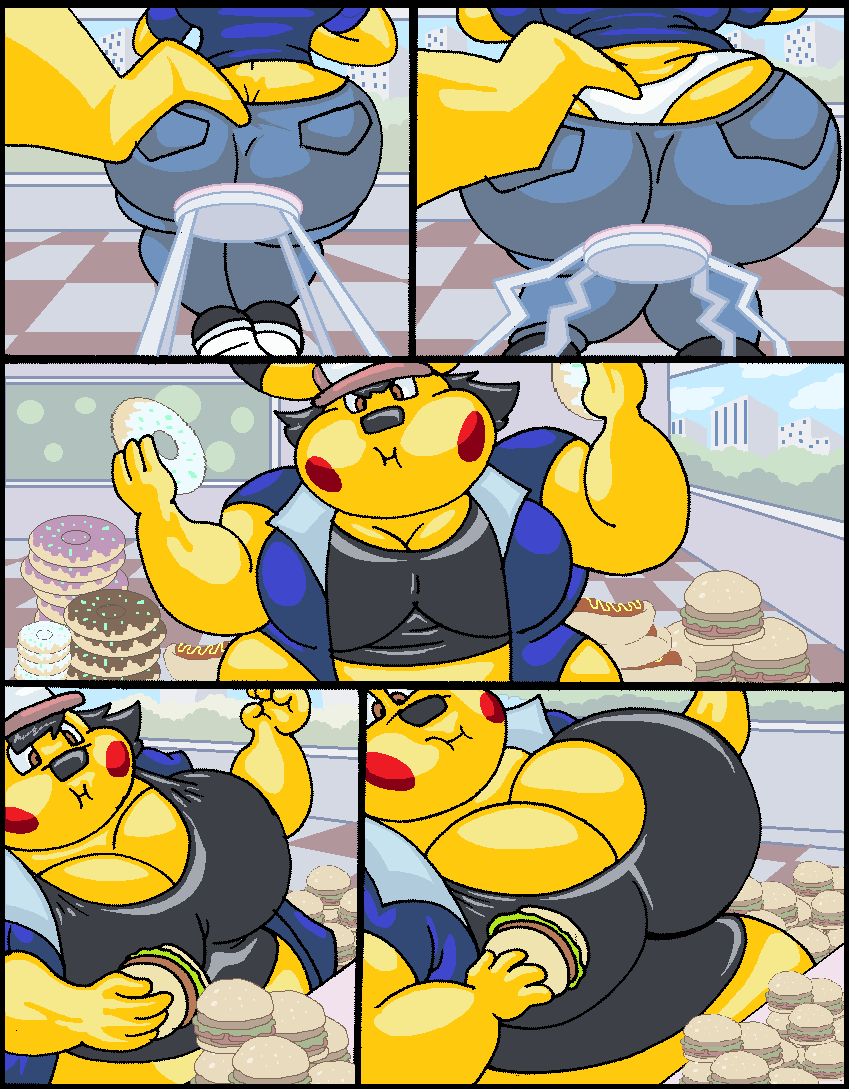 Pikachu, Eevee, And Sprigatito WeightGain Comic + Extra Pokémon Comics &amp; Art page 2 full