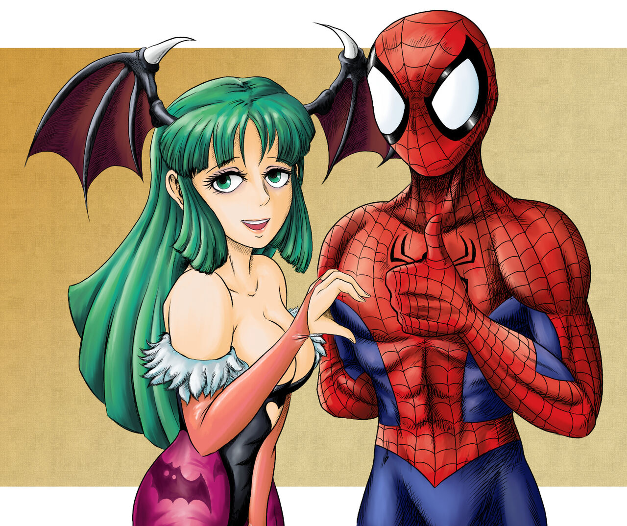 Morrigan x Spiderman page 8 full