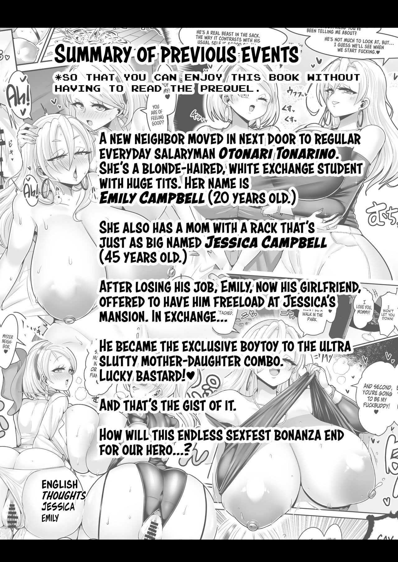 H Daisuki Kinpatsu Hakujin Bakunyuu Ryuugakusei ga Tonari no Heya ni Hikkoshite Kita!! 3 ~ Bakunyuu oyako o ore no tsuma ni shita!!~ page 3 full