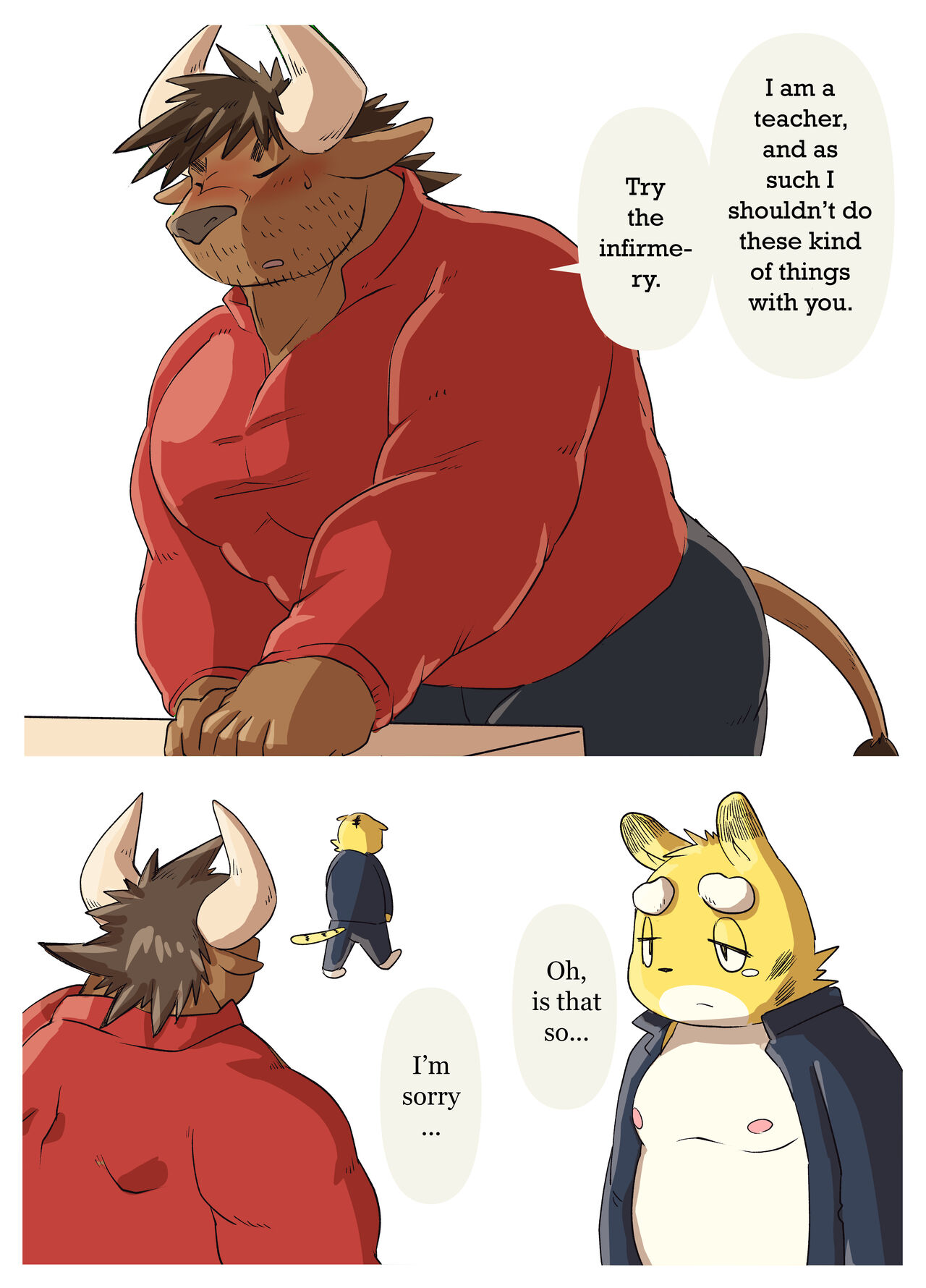 Muscular Bull Teacher &amp; Chubby Tiger Student 1 page 8 full