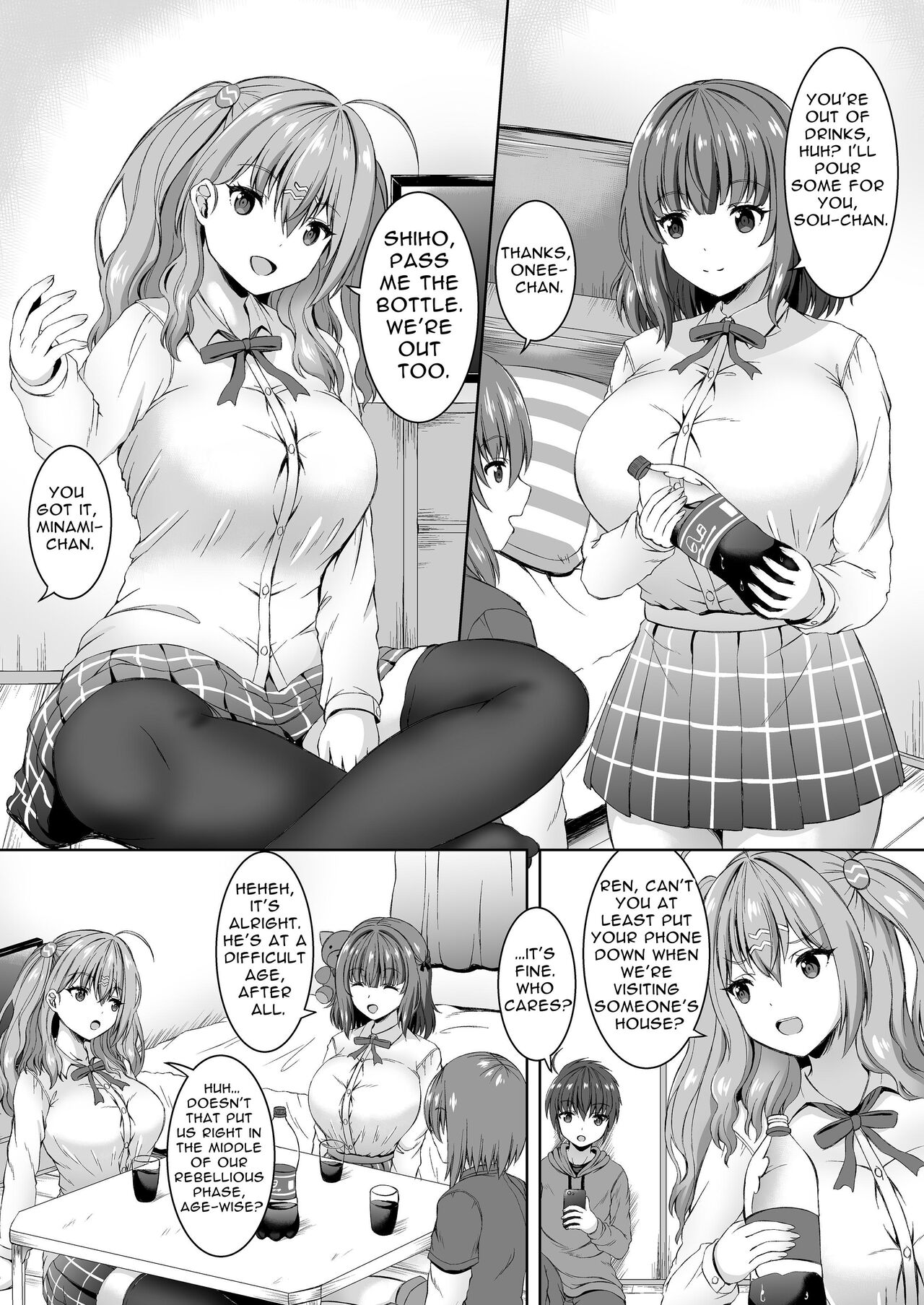 Jisshi JK to Tomo Ane JK o Nando mo Koukan Amaicha Swapping Doutei Fudeoroshi | Sex With Your Older Sister &amp; Your Friend's Older Sister ~Sweet Swappin' Cherry Poppin'~ page 2 full