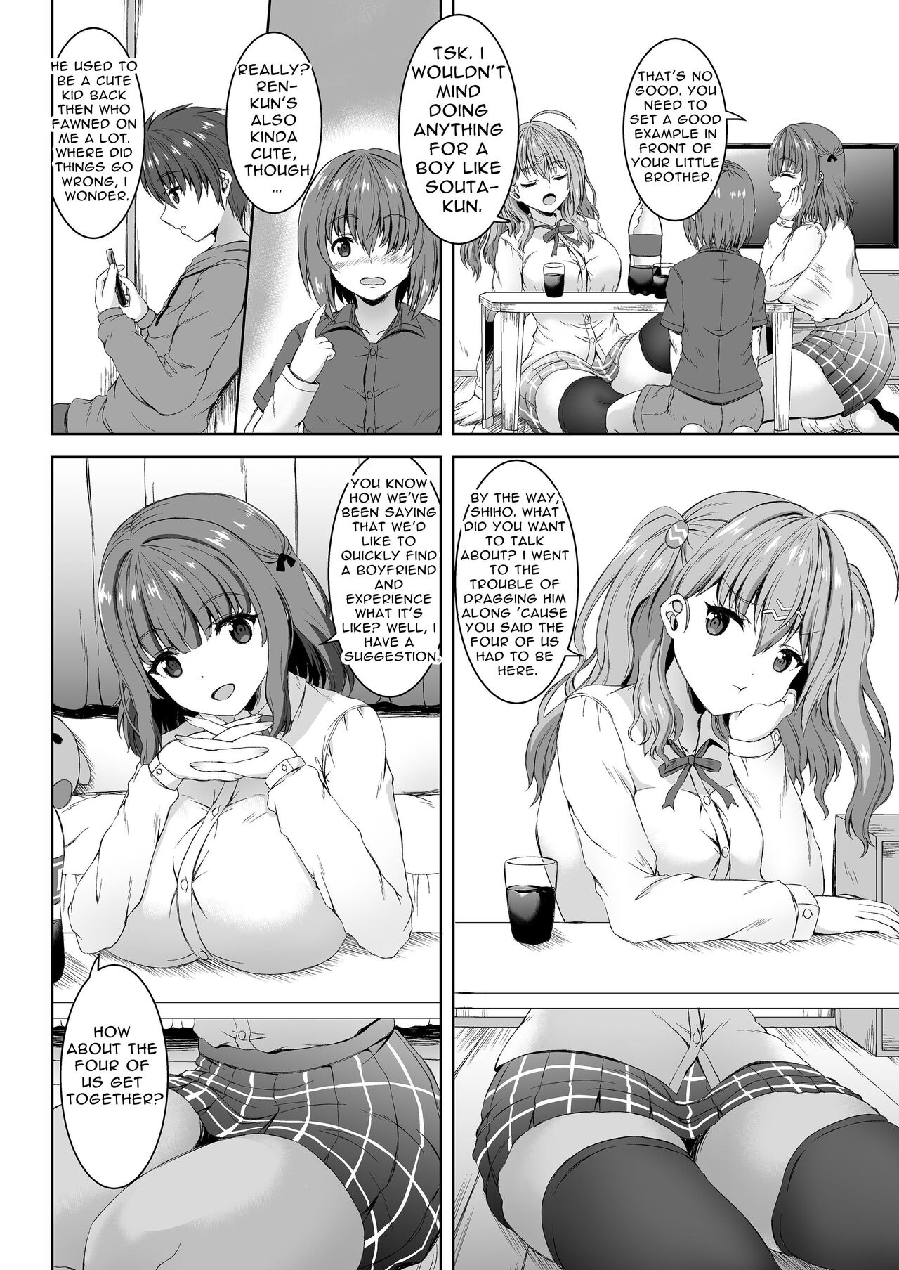 Jisshi JK to Tomo Ane JK o Nando mo Koukan Amaicha Swapping Doutei Fudeoroshi | Sex With Your Older Sister &amp; Your Friend's Older Sister ~Sweet Swappin' Cherry Poppin'~ page 3 full