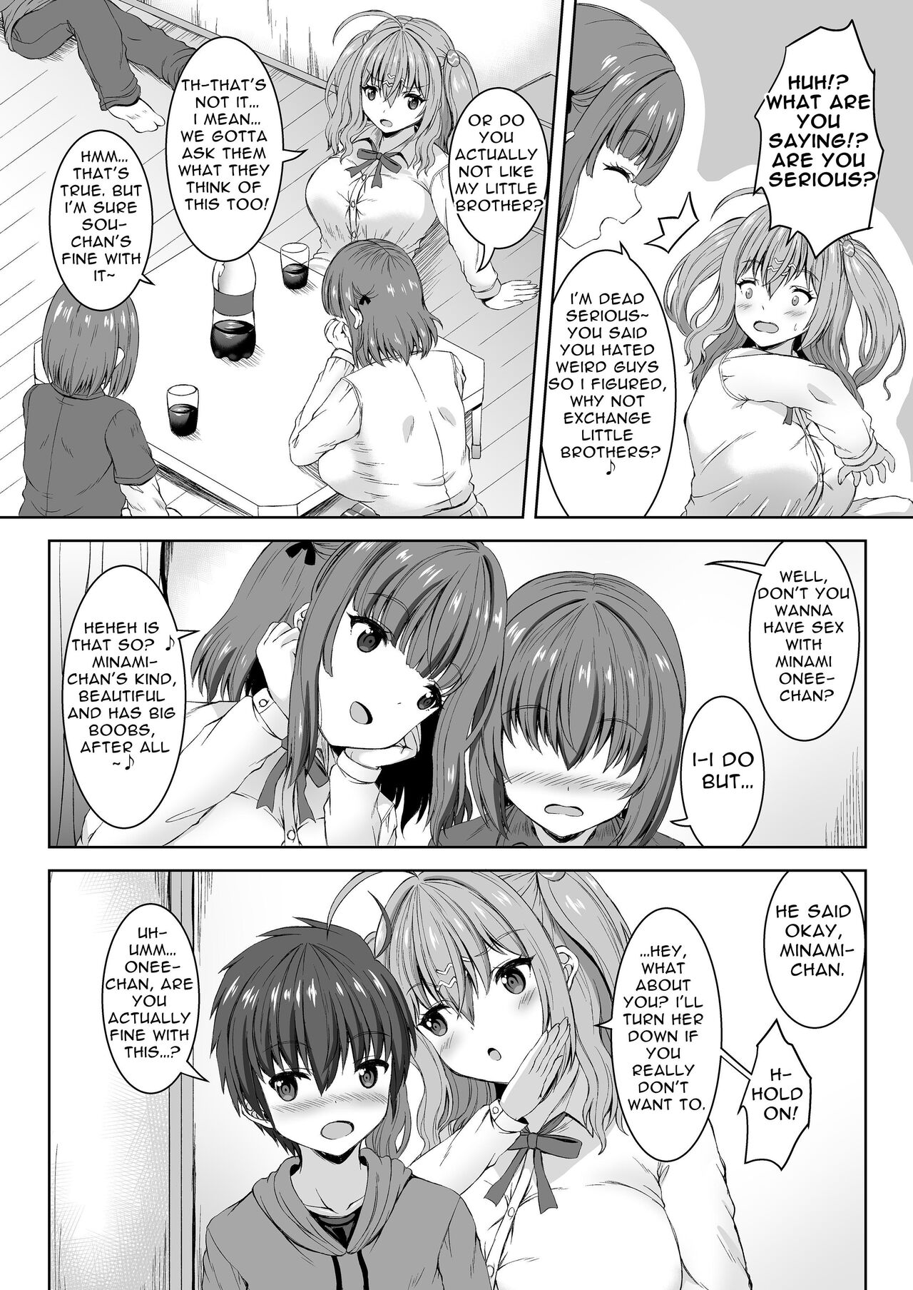 Jisshi JK to Tomo Ane JK o Nando mo Koukan Amaicha Swapping Doutei Fudeoroshi | Sex With Your Older Sister &amp; Your Friend's Older Sister ~Sweet Swappin' Cherry Poppin'~ page 4 full