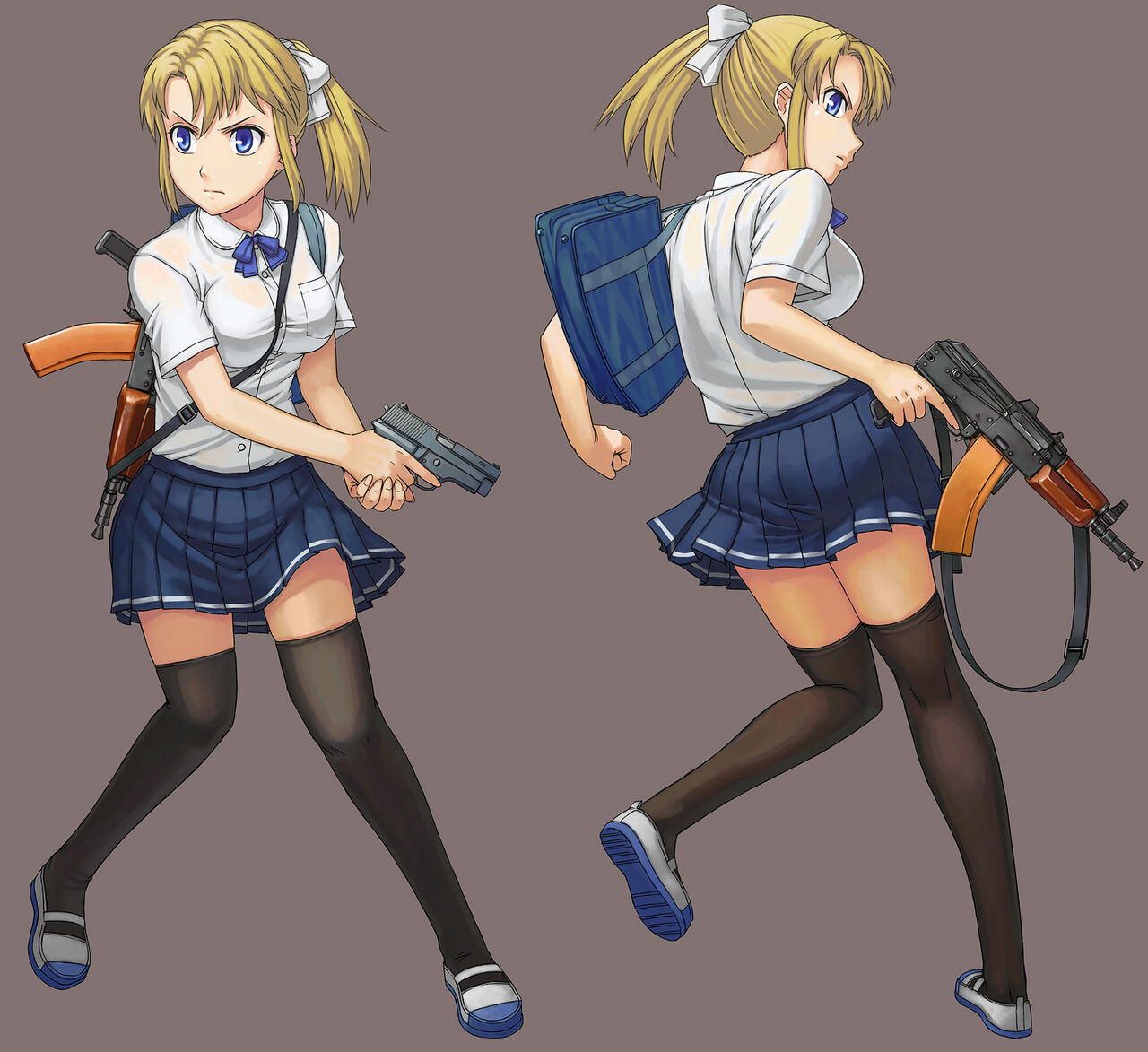 Blonde-chan: High School Warfare!! page 7 full