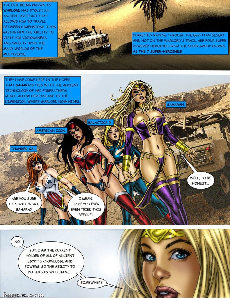 9 Superheroines Comics - 9 Superheroines vs Warlord - Part1 page 2 full