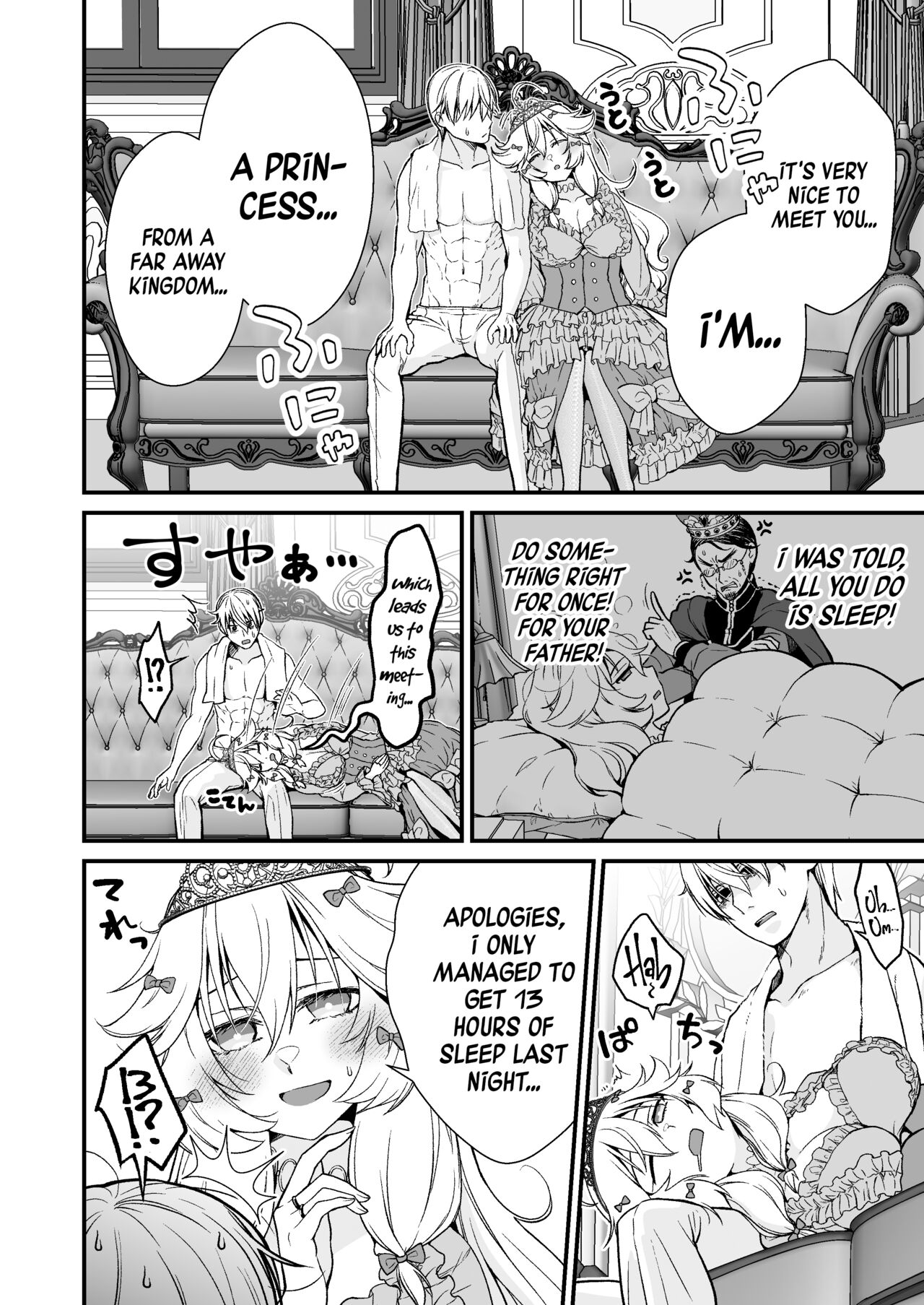 Nemuri no Hime no Mucchimuchi na Karada de Seieki no Sewashitemorau page 4 full