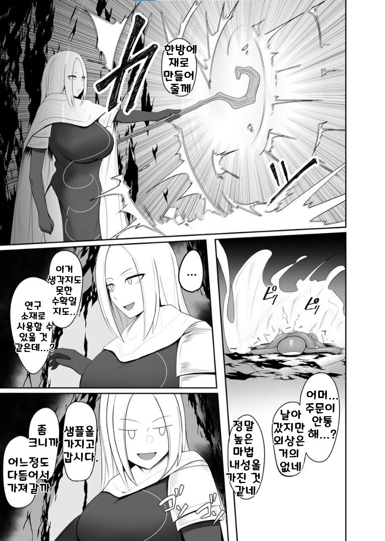 Shokushu Kisei Nasu Sube Naku Kuppuku saserareru Onna Majutsushi | 촉수 기생 어쩔 수 없이 굴복당하는 여자 마술사 page 4 full