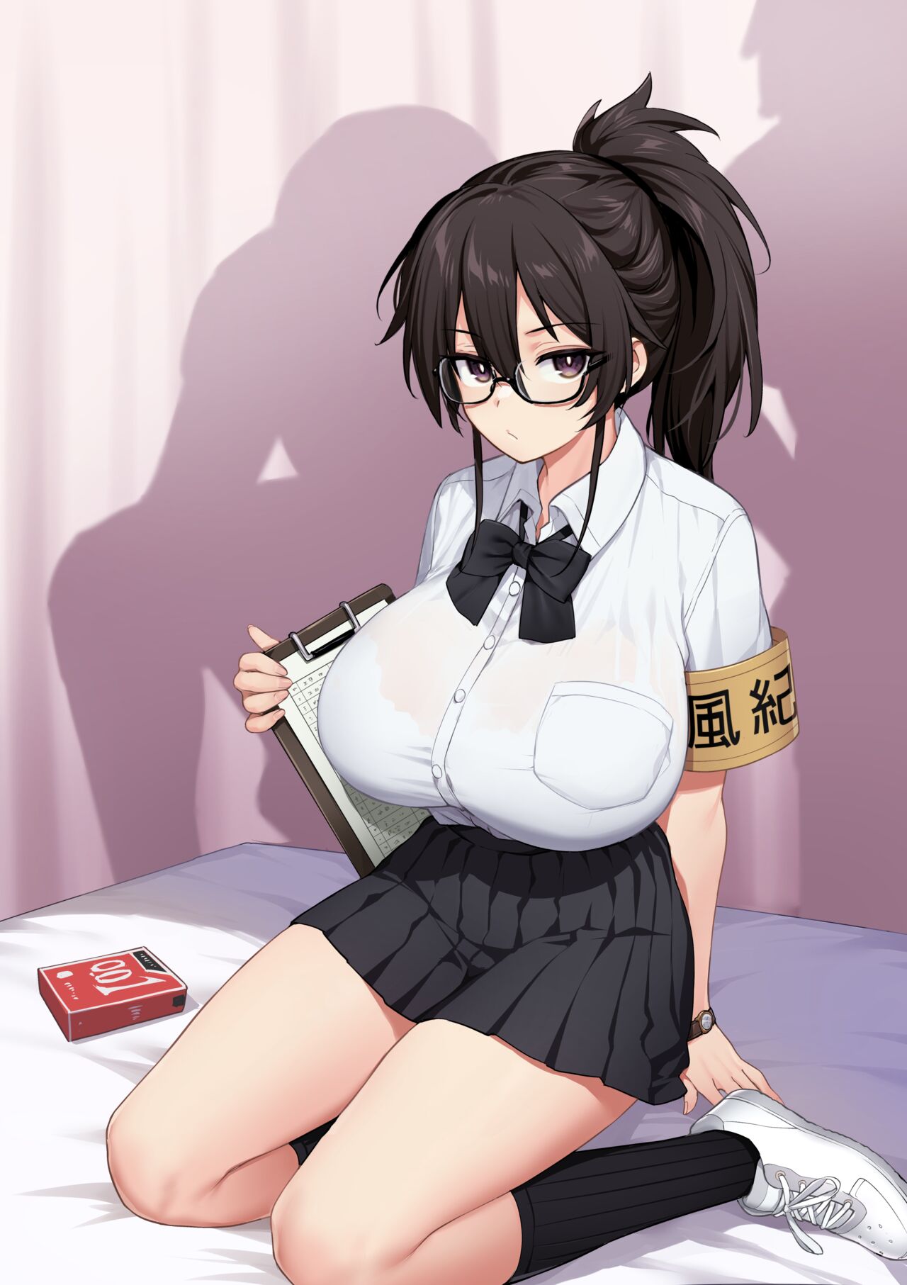Atarashii Fuuki Iinchou wa Mune ga Ookii to Iu Uwasa ga Aru page 2 full