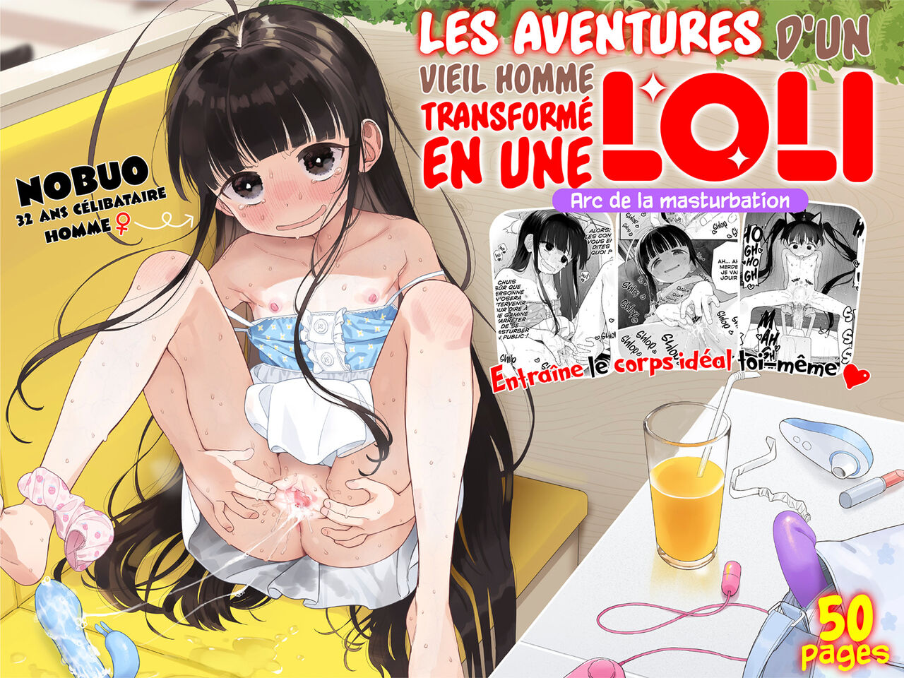 TS Loli Oji-san no Bouken Onanie Hen | Les aventures d’un vieil homme transformé en une loli, arc de la masturbation page 1 full