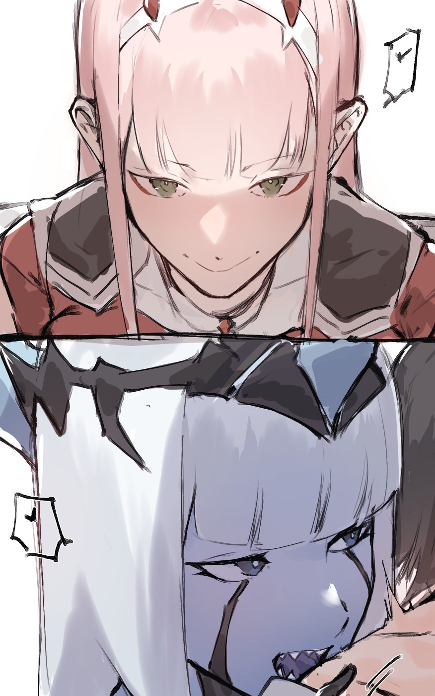 Zero Two and Zero One x Hiro futa page 2 full