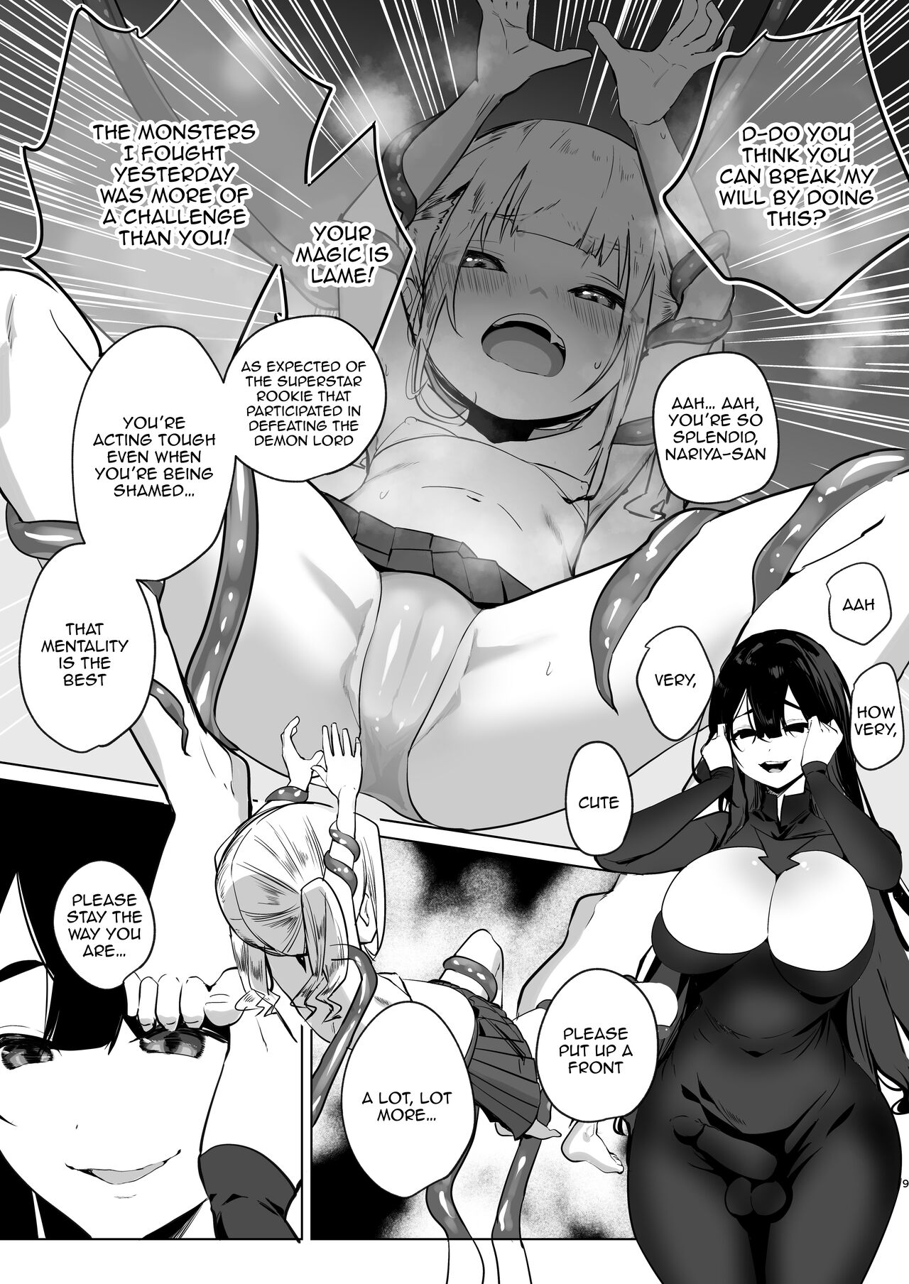 Tsuihou Sareta Futanari Mahoutsukai ga Mesugaki Yuusha o Wakaraseru Hanashi | A Story About An Exiled Futanari Mage Correcting A Brattish Hero page 9 full