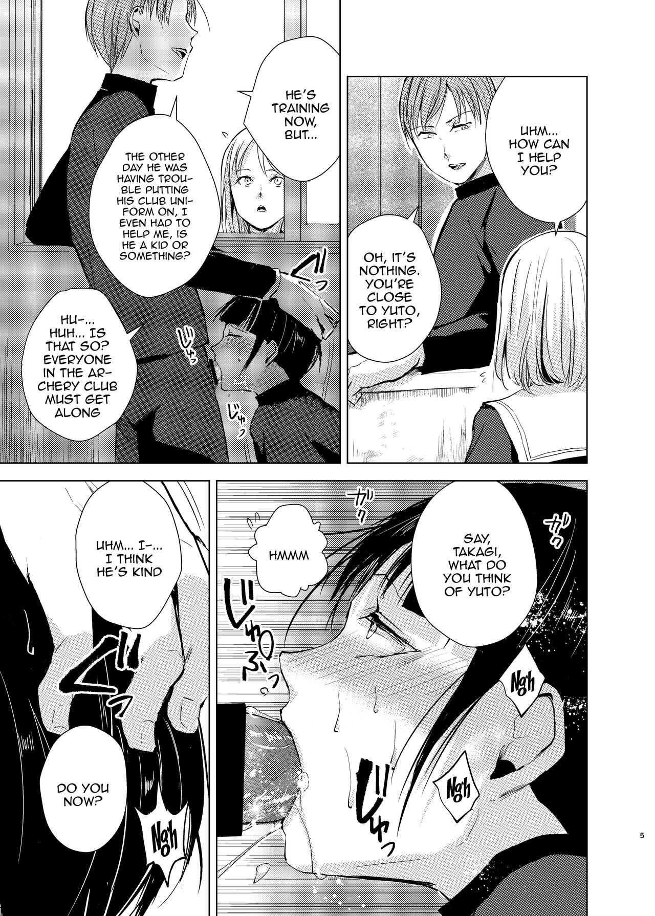 Kyuudou Danshi 2 x Netorare Choukyou Bukatsu no Senpai ni Mesu Ochi Saserare Kanojo ni Kakurete Shuuchi Choukyou Saremashita / Archery Boys 2 x Training To Be Taken Away page 6 full